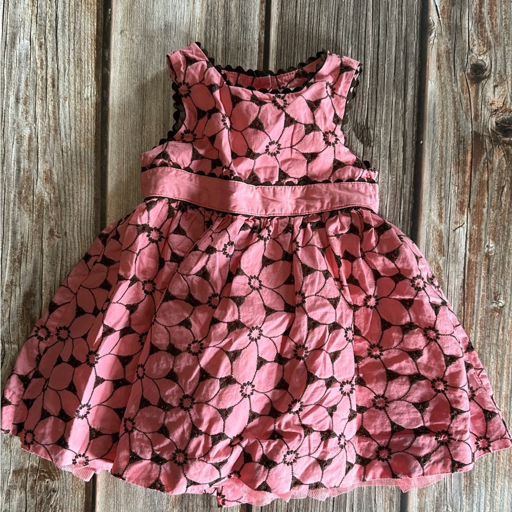 Savannah Pink A-Line Scoop Neck Sundress